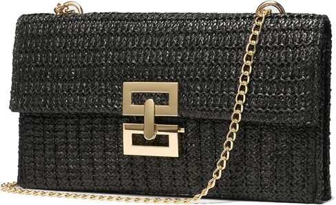SWEETV CHUNLI Straw Purse Woven Beach Bag Summer Clutch Purse Boho Crossbody Bags for Women Small Raffia Shoulder Bag in Saudi Arabia