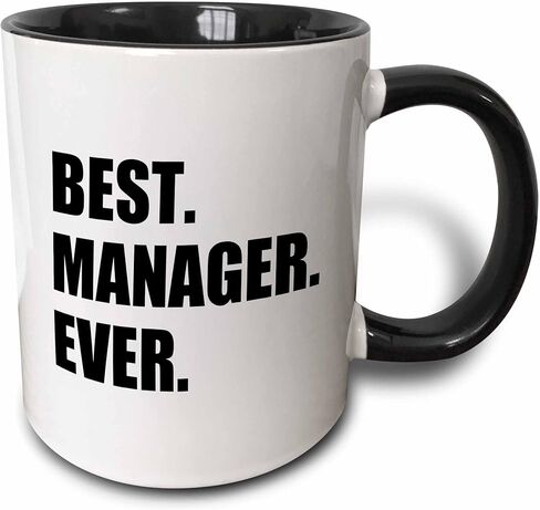 3dRose Best Manager Ever Two Tone Mug, 11 oz, Blue in Saudi Arabia