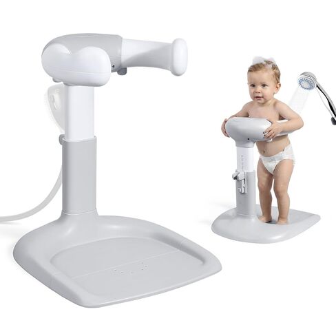 حامل استحمام للأطفال من Orzbow، حامل حمام أطفال قابل للطي مع كرسي قابل للطي، ارتفاع قابل للتعديل لدعم الأطفال الرضع من عمر 6 إلى 36 شهرًا، قاعدة مضادة للانزلاق، سهل الاستخدام، رمادي in Kuwait