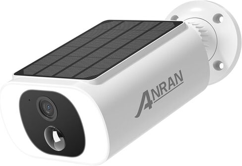 ANRAN Dual-Lens Solar Security Camera, 3MP Wireless Outdoor Camera for Home Security, 100% Wire-Free with Solar Panel, Color Night Vision, Motion Detection, 2.4GHz WiFi, IP66 Weatherproof in Saudi Arabia