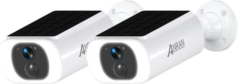 ANRAN Dual-Lens Solar Security Camera, 3MP Wireless Outdoor Camera for Home Security, 100% Wire-Free with Solar Panel, Color Night Vision, Motion Detection, 2.4GHz WiFi, IP66 Weatherproof in Saudi Arabia