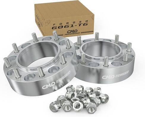 CustomAdeonly 8x6.5 إلى 8x170 محولات عجلة مزورة 2 بوصة محور مركز - متوافق مع GMC ، Chevy مع 8x165.1 محور ، 117 ملم يتحمل لاستخدام 8x170 عجلات - 2 قطع M14x1.5 - ليس لثلاثين in Saudi Arabia
