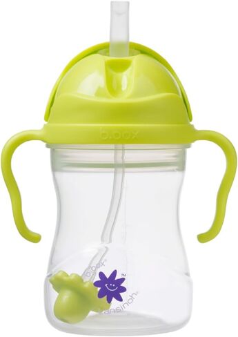 b.box + Lansinoh Weighted Straw Sippy Cup for Babies 6 Months+ | Leak‑Proof, BPA‑Free, 8 oz Toddler Cup | Drink From Any Angle | Easy Grip, Dishwasher Safe | Boysenberry in Saudi Arabia