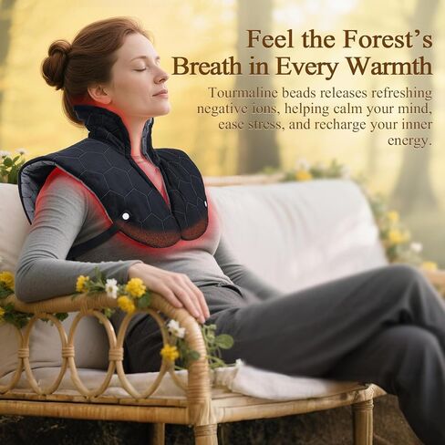 وسادة تدفئة للرقبة والكتف: 2X من الجرافين فائق السخونة بحد أقصى 160 درجة فهرنهايت لتخفيف الألم بشكل أسرع وأعمق - إيقاف تلقائي لمدة 4 ساعات للاستخدام في المكتب المنزلي - يمكن غسله في الغسالة - هدايا للزوج الأب الجد in Kuwait