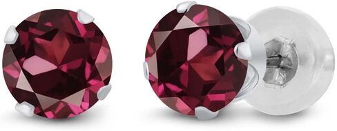 Gem Stone King 14K White Gold White Moissanite Stud Earrings For Women Men (0.46 Cttw, Gemstone Birthstone, Round 4MM) in Saudi Arabia