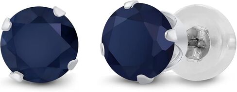 Gem Stone King 14K White Gold White Moissanite Stud Earrings For Women Men (0.46 Cttw, Gemstone Birthstone, Round 4MM) in Saudi Arabia