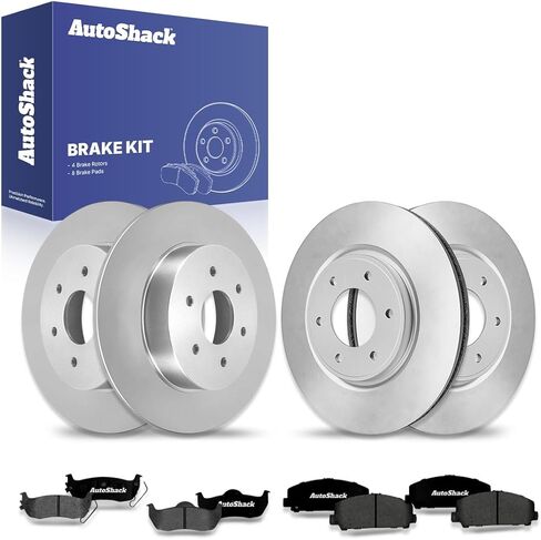AutoShack Brake Kit Replacement for 2007-2010 Nissan TITAN 2007-2011 Armada 2007-2010 INFINITI QX56 V8 Front Rear Drilled & Slotted E-Coated Disc Brake Rotors Ceramic Brakes Pads SCD1041PR41331 in Saudi Arabia