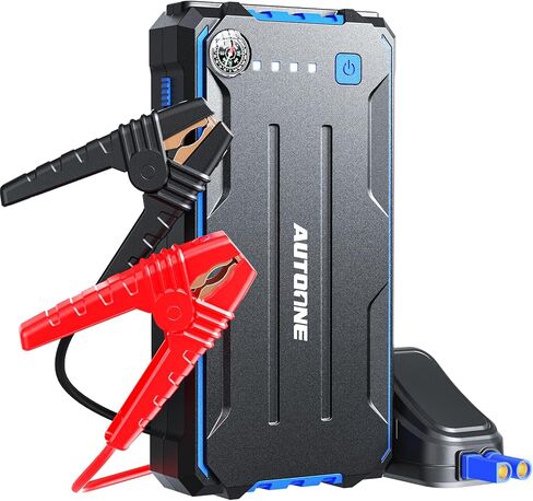 AutoOne 9500a Car Jump Jump Starter 12V Car Battery Battery Starter Portable (All Gas/All Diesel) 168W DC Jump Box لبطارية السيارة مع الداعم المدمج ، Type-C Charge Charge و Cables Closs Pack in Saudi Arabia