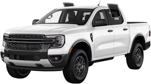 Autotek precut Windows Tint Film جميع الجوانب سيارات Sun حظر الحماية من الخصوصية المضادة للزجاج التحطيم 2 Ply Film 35 ٪ Tint Shade Kit for Ford Ranger Crew 2019-2023 in Kuwait