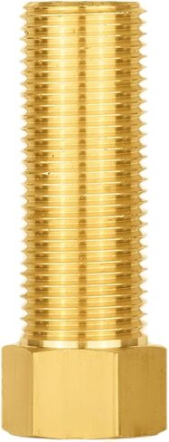 (عبوة من 2) أنبوب ذكر EFIELD 1/2 بوصة × 1/2 بوصة محول تركيب نحاسي تمديد أنبوب أنثى، طول 50 مم، موصل سداسي مع شريط إغلاق in Kuwait