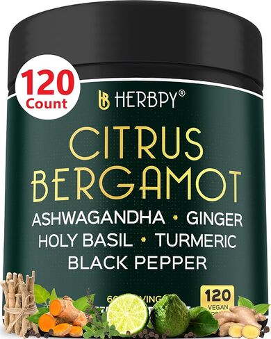 2 Packs Citrus Bergamot 6in1 Extract Supplement for Heart, Immune System, Relaxation & Digestive Support - Pure Vegan Bergamot Capsules 2-Month Supply in Saudi Arabia