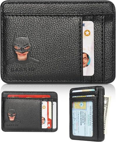 Artvibe Dark Id Leather Bat Wallet للرجال والنساء - حامل بطاقة Superhero Face Eyes Card For Dad ، الابن ، الزوج ، صديقها ، زوجة عيد ميلاد مثالي هدية عطلة عيد الأب in Kuwait