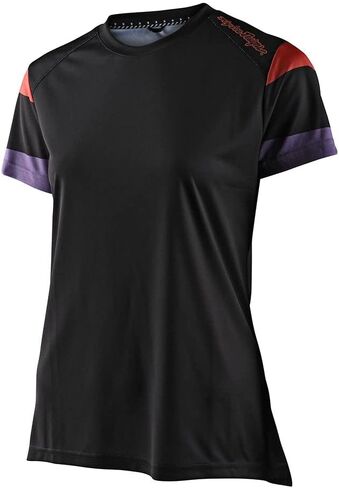 Troy Lee Designs Cycling MTB Bicycle Mountain Bike Jersey Shirt for Women, Lilium SS Jacquard (Black, Small) in Saudi Arabia
