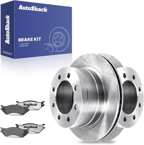 Autoshack Brake Kit Prake Braking for 2003-2008 Dodge RAM 2500 RAM 3500 2006-2008 RAM 1500 3.7L 4.7L 5.7L 5.9L 6.7L V8 RWD DISC BRAKE ROTORS مع لوحة فرامل سيراميك 13.9 "(352.0 مم) CBO63013702ACRT in Saudi Arabia