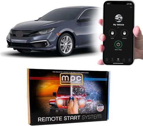 MPC Remote Starter Compatible with 2016-2021 Honda Civic |Push to Start| |Plug N Play| with T-Harness - OEM Key Fob Activated - Premier USA Tech Support in Saudi Arabia