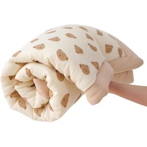 Cotton Muslin Toddler Comforter/Quilt,Ultra Soft & Breathble Muslin Toddler Blanket,All Season Baby Blankets for Boys and Girls, Machine Washable,41"x48" in Kuwait