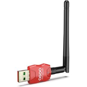 محول بلوتوث USB للكمبيوتر الشخصي - QGOO Bluetooth Dongle 5.3 EDR، جهاز استقبال لاسلكي للكمبيوتر المكتبي والكمبيوتر المحمول Windows 8.1/10/11 (أحمر-02) in Kuwait