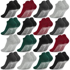 جوارب ELUTONG للأطفال الصغار مع مقابض، 16 قطعة من الجوارب غير القابلة للانزلاق للكاحل للرضع والأطفال والبنات والأولاد in Kuwait