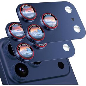 عبوتان متوافقتان مع واقي عدسة كاميرا iPhone 17 Pro، [مقاوم للكسر من الدرجة العسكرية] [امتصاص قوي] [صديق للحافظة] [تغطية كاملة] [ليس من السهل كسر] غطاء شاشة كاميرا من الزجاج المقوى المعدني 9H - تيتانيوم أسود in Kuwait