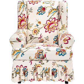 CRFATOP Ottoman Chair Cover Large Ottoman Chair Slipcovers Printed Rectangle Storage Stool Cover Stretch Footstool Footrest Furniture Protector for Bar Counter Living Room,C13 in Kuwait