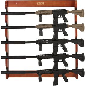 VEVOR Gun Rack, Indoor Gun Rack Wall Mount, 6-Slot Vertical Rifle Shotgun, 180 lb Heavy Duty Metal Wall Gun Rack Display Stand with Soft Padding in Kuwait