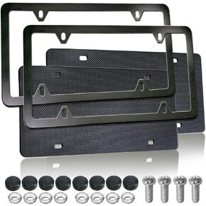 وسادات لوحة ترخيص مضادة للخشخشة، عبوة من قطعتين - بطانة مقاومة للصدمات من إسفنج EVA لتقليل الضوضاء والحماية، تناسب عالمي 12 × 6 سيارات/سيارات الدفع الرباعي الأمريكية in Kuwait