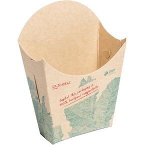 Nalca Pocket Holder - Perfect for Fries, Onion Rings, Meat Pies - Take Out Containers, Disposable Snack Cups - Eco-Friendly Veggie Inks - 25 Pcs, 8.81 Oz - Sustainable Food Packaging Solution in Saudi Arabia
