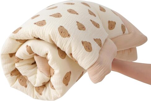 Cotton Muslin Toddler Comforter/Quilt,Ultra Soft & Breathble Muslin Toddler Blanket,All Season Baby Blankets for Boys and Girls, Machine Washable,41"x48" in Kuwait