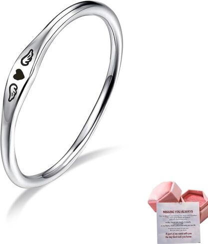 بالنسبة إلى Memorial - مفقودك دائمًا - القلب مع Wings Memorial Ring ، Angel Guardian Lost Jewelry Gift مع صندوق رائع in Saudi Arabia
