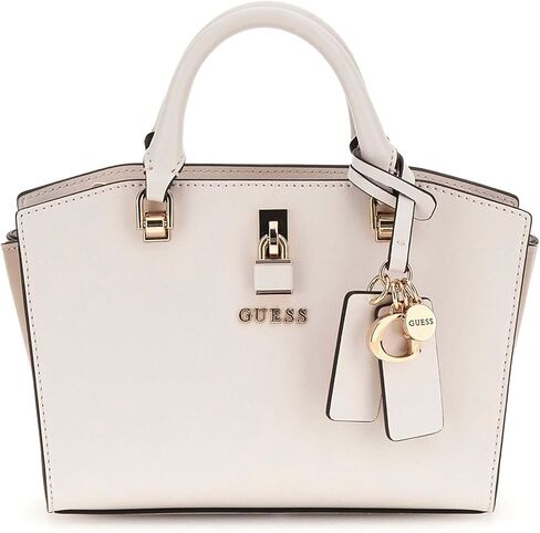 GUESS Queensland Mini Satchel, Off White/Taupe in Saudi Arabia