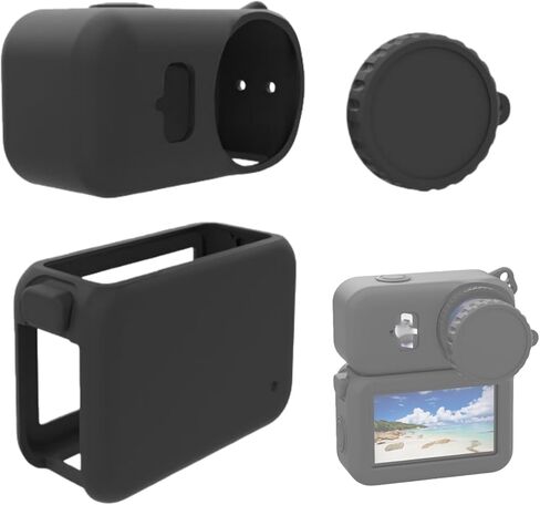 Silicone Sleeve Case for DJI Osmo Nano, Soft Protective Cover with Shell Battery Side Opening, Protector for Nano Action Camera (Black) in Saudi Arabia