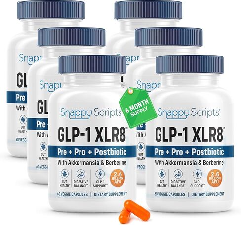 GLP-1 XLR8 ملحق استقلاب الجوع الأيض دعم فقدان الوزن 2.6 مليار AFU البروبيوتيك لايف ما بعد الظهر أكيرمانسيا الشاي الأخضر الشاي الكوري الخبير LED LED للنساء والرجال 120 كبسولات in Kuwait