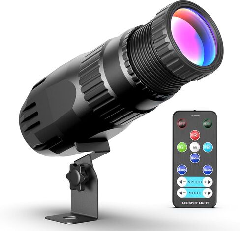 2 قطعة 10 واط RGBW 4 في 1 ضوء Pinspot صغير للتحكم عن بعد أضواء كاشفة فائقة السطوع شعاع دبوس بقعة ضوء ديسكو كرة ضوء القفز أوضاع التنفس التدريجي للديسكو حفلة بار نادي عرض مسرح الأطفال الزفاف in Kuwait