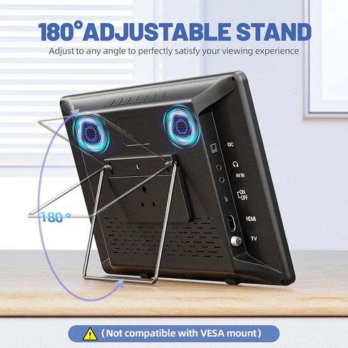 تلفزيون محمول 14 بوصة، تلفزيون صغير 1080 بكسل مع مكبرات صوت، موالف ATSC مع هوائي، مدخلات HDMI/USB/AV، تلفزيون يعمل بالبطارية للتخييم، السيارة، السيارة الترفيهية، السفر، المنزل in Kuwait