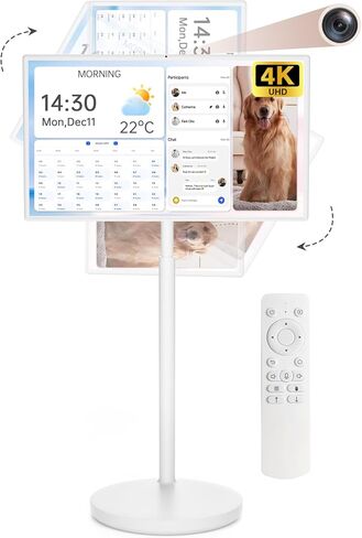 32 inch Portable Smart Tablet TV on Wheels with Full HD Rolling TouchScreen Monitor and Tablet in one, (8GRAM+128GB),Android 13,(5-8-Hour)Battery,Full Swivel Rotation,Voice Remote Control(32 inch Pro) in Saudi Arabia