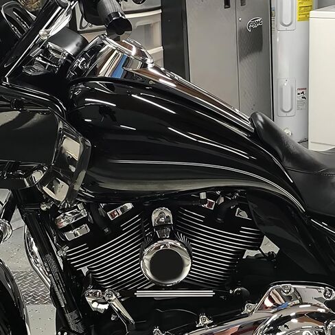أغطية خزان وقود الدراجة النارية لـ Harley Touring، غطاء وقود أسود زاهي ممتد لـ Harley Touring Street Glide & Road Glide 2009+ in Saudi Arabia