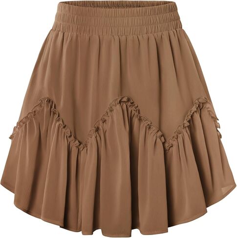 Scarlet Darkness Women Mini Skirt Ruffles Flared Skater Skirts High Waisted Short Renaissance Pirate Skirt in Saudi Arabia