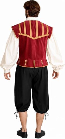 أزياء النهضة للرجال Doublet 3 PC ، Ren Faire ، Pirate ، Cosplay Medieval Cosplay in Saudi Arabia