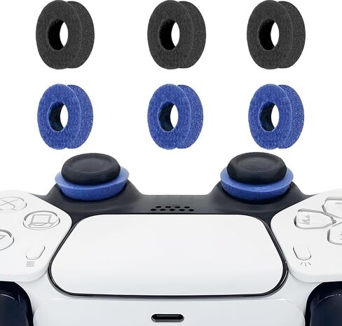 MysticHome 6 Pack Precision Rings Aim Assist for PS5, for PS4, Compatible with Xbox Controllers Accessories– Control with Soft Silicone Rings – Compatible with Fortnite & FPS Games,Black+Purple+Green in Kuwait