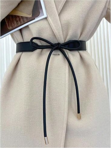 Women's Tie Waist Belts Fashion Leather Belt Coat Dress Sweater Waistband in Saudi Arabia