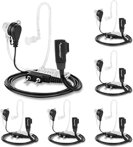 TIDRADIO 6 Pack Walkie Talkie Earpiece with Mic for BaoFeng Radio Retevis 2 Pins Headset for Baofeng UV-5R BF-F8HP BF-888S,UV-5R Mini, 5RM,UV-5R,UV-5G Plus,TD-628, TD-H3,TD-H3 Plus, TD-H8 in Saudi Arabia