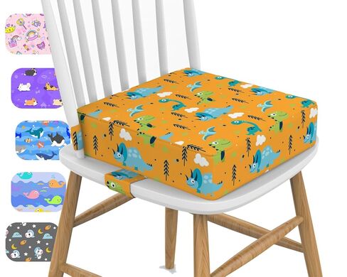 Toddler Booster Seat for Dining Table, 4inch Toddler Cushion, Portable Booster Seats Baby, Adjustable Kids Chair Heightening Booster, Washable Chair Seat Pad Mat for Kids -Pink in Saudi Arabia