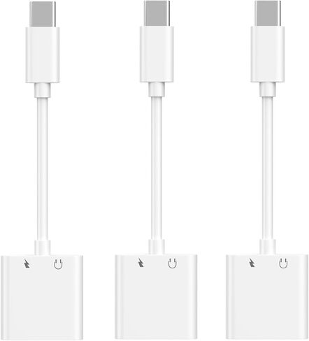 USB C to 3.5mm Headphone and Charger Adapter for iPhone,[Apple MFi Certified] 2 Pack Type C to Aux Jack Dongle Cable Cord with PD Fast Charging for iPhone 17/16 Pro/15/Max/Plus,iPad in Saudi Arabia