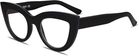 نظارات SOJOS الزرقاء لحجب الضوء، نظارات Cateye كلاسيكية عتيقة للنساء، إطار بلاستيكي لحفلات محب SJ5025 مع إطار سلحفاة أصفر/عدسات مضادة للضوء الأزرق in Kuwait