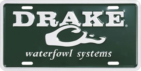 DRAKE WATERFOWL Drake License Plate - Durable Easy to Mount One Size Cast Aluminum Plate - Hunting Car Vehicle Accessories, White in Saudi Arabia