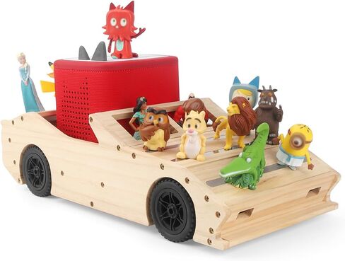 Upgrade Shelf for Toniebox 2/1 Tonie Figures Characters Storage,Magnetic for Creative Tonie Box, Wooden Magnetic Shelf for Kids in Saudi Arabia