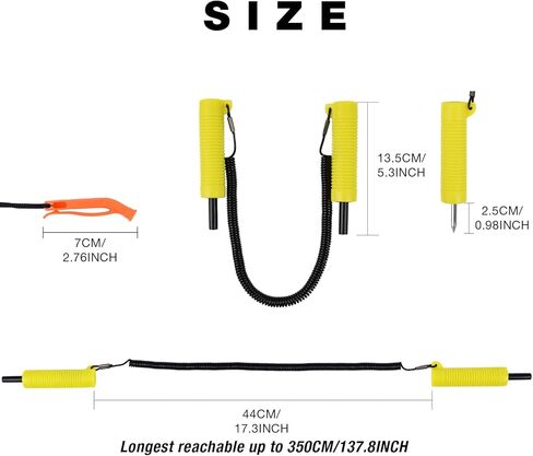 SF Retractable Ice Fishing Picks with Safety Whistle/Safety Kit Plug-in, Whistle, XL Ice Cleats for Shoes and Boots, Emergency Accessories Outfit for Skating Sled Walking in Saudi Arabia