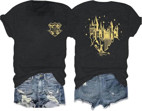 Tewmeu Flourish and Blotts Shirt Book Graphic Tees for Women Magical Wizard Costume Tops in Kuwait