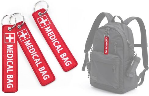 2 Pack Medical Alert Bag Tags, Emergency Medical Equipment Luggage Tags for CPAP Respiratory Equipment, Diabetes, Allergy - Everyday Home and Travel Medical Device Luggage Tag in Saudi Arabia