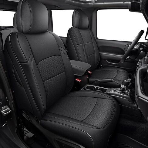 أغطية مقاعد AOMSAZTO مخصصة لسيارة Toyota RAV4 2019 2020 2021 2022 2023 2024 2025 LE XLE XLE Premium Limited، مجموعة كاملة من الجلد الصناعي باللون الأسود in Kuwait